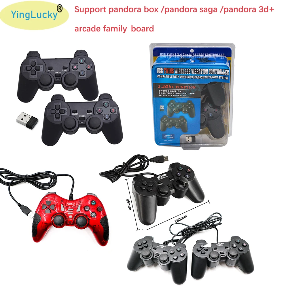 

Новый двойной проводной беспроводной джойстик для Pandora Box 3D DX игровой контроллер Pandora аркадная доска ПК компьютер USB беспроводной геймпад