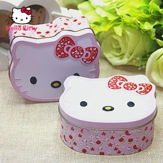

Hello Kitty Girl Cute Small Box Tinplate Box Wedding Candy Box Jewelry Box