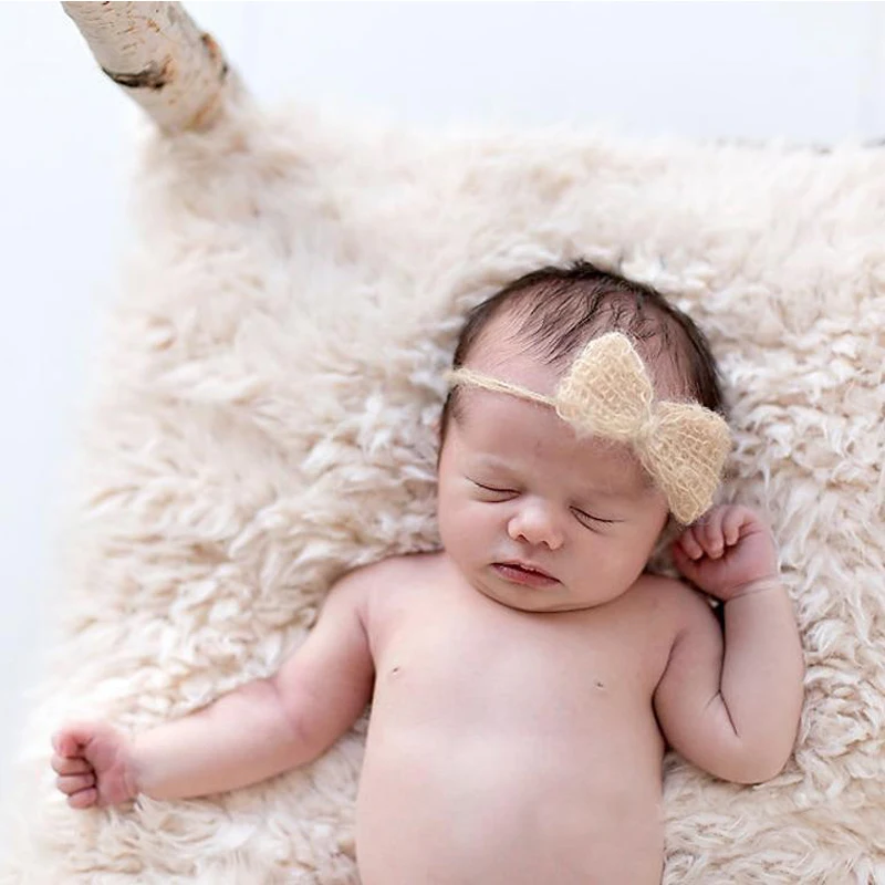 Newborn Photography Props Cuddly Soft Fur Fabric Nest Blanket Baby Posing Shoot Photo Prop Accessories Basket Stuffer Layer