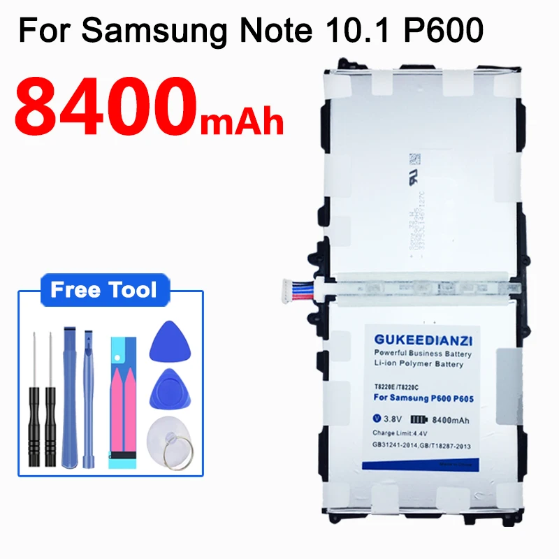 Аккумулятор T8220E T8220C для Samsung GALAXY Note10.1 Tab Pro P600 P601 P605 SM P605S P605K P607T T520 T525 8400 мАч +