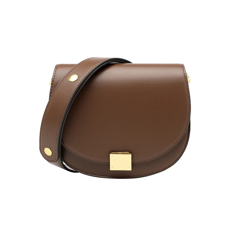 

Leather bag 2020 new broadband semi-round saddle bag fashion women's bag one-shoulder oblique autumn and winter tote bag