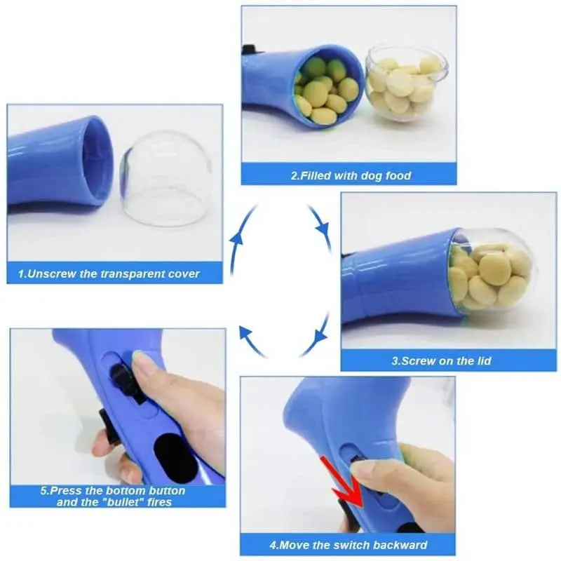 Pet катапульта для корма животных Кормушка кошек и собак лечения пусковое