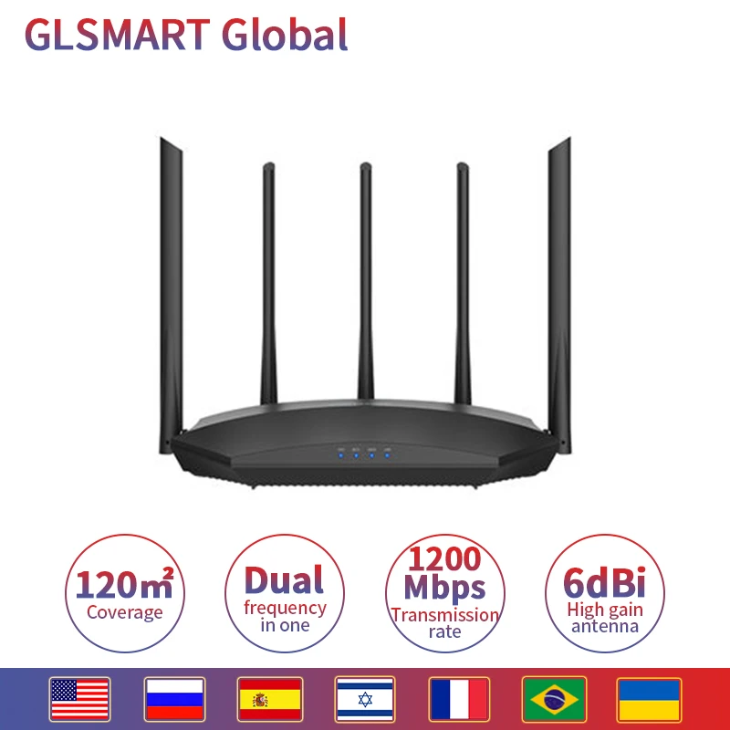 HIKVISION DS 3WR11 E Беспроводной Wi Fi роутер с AC1200M 2 4 ГГц/5 0 ГГц антенна высоким