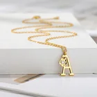 Initial 26 ожерелья с буквой из нержавеющей стали ювелирные изделия для женщин и девушек дружба Рождественский вечерние на день рождения