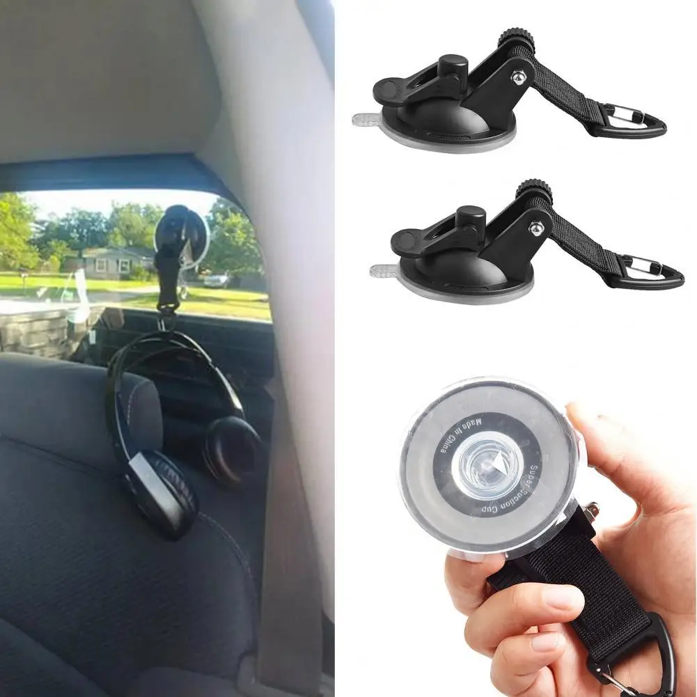 

2Pcs Outdoor Car Window Glass Tent Suction Cup Hook Fixing Buckle Reusable Suction Cup Buckle for Camping Hiking