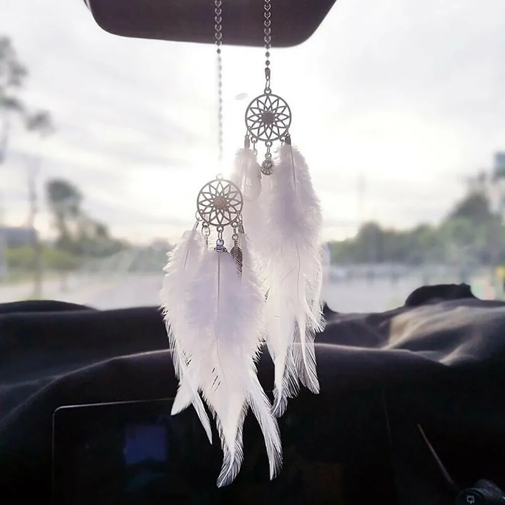 

Dream Catcher Car Pendant Wind Chimes Feather Decoration Home Decor & Wall Hanging Adornment Handmade Dreamcatcher Gifts