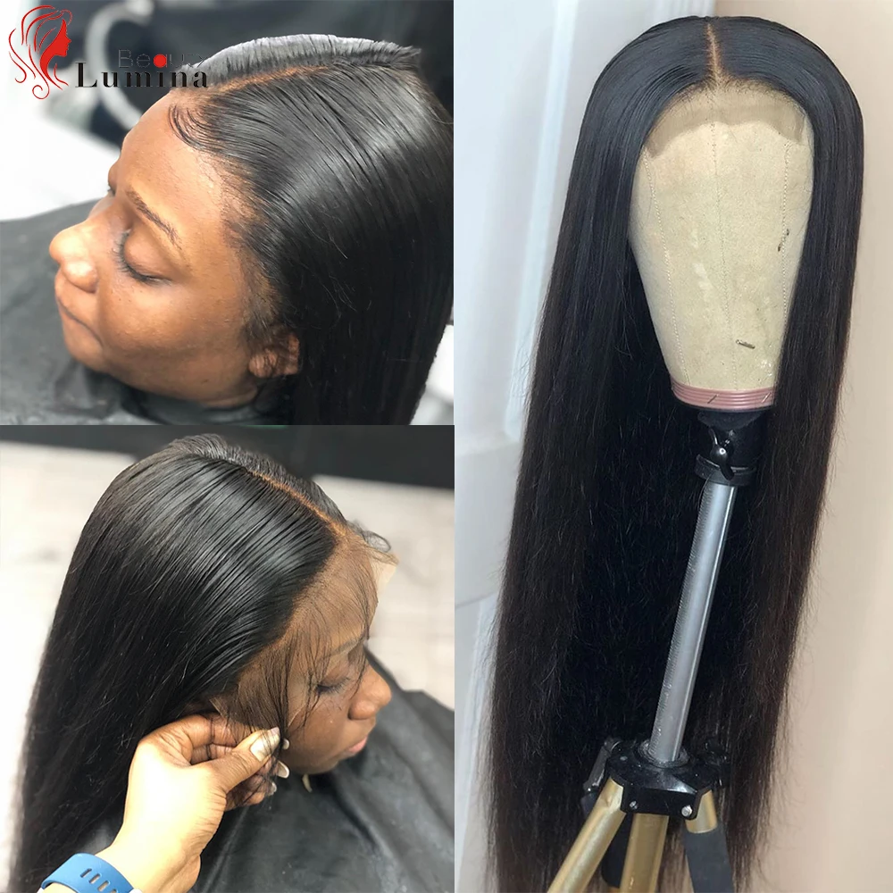 2x 6/4x4 прямые накладные волосы парик кружева закрытие 100% человеческих волос