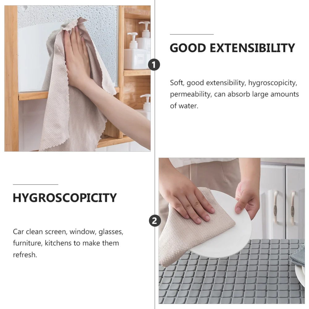 

5PCS Fiber Glass Cleaning Cloth Multi-functional Portable Cleaning Cloth