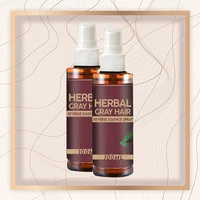 hot sale hair darkening spray herbal hair care serum blacken hair chemical free reduce gray hair scalp nourish spray men women