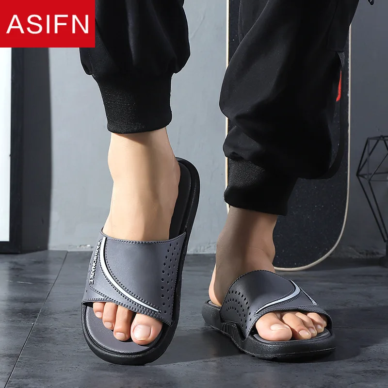 Шлепанцы ASIFN мужские для пляжа спортивные сланцы модная повседневная Уличная