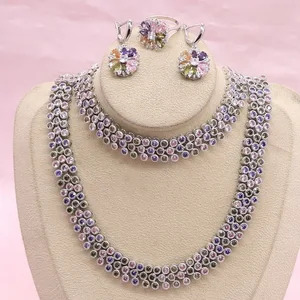 Наборы украшений из серебра 925 пробы для женщин, серьги, браслет, кулон, кольцо, свадебные украшения, подарочная коробка