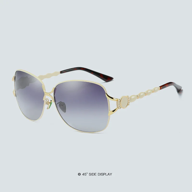 Поляризованные солнцезащитные очки в металлической оправе для мужчин и