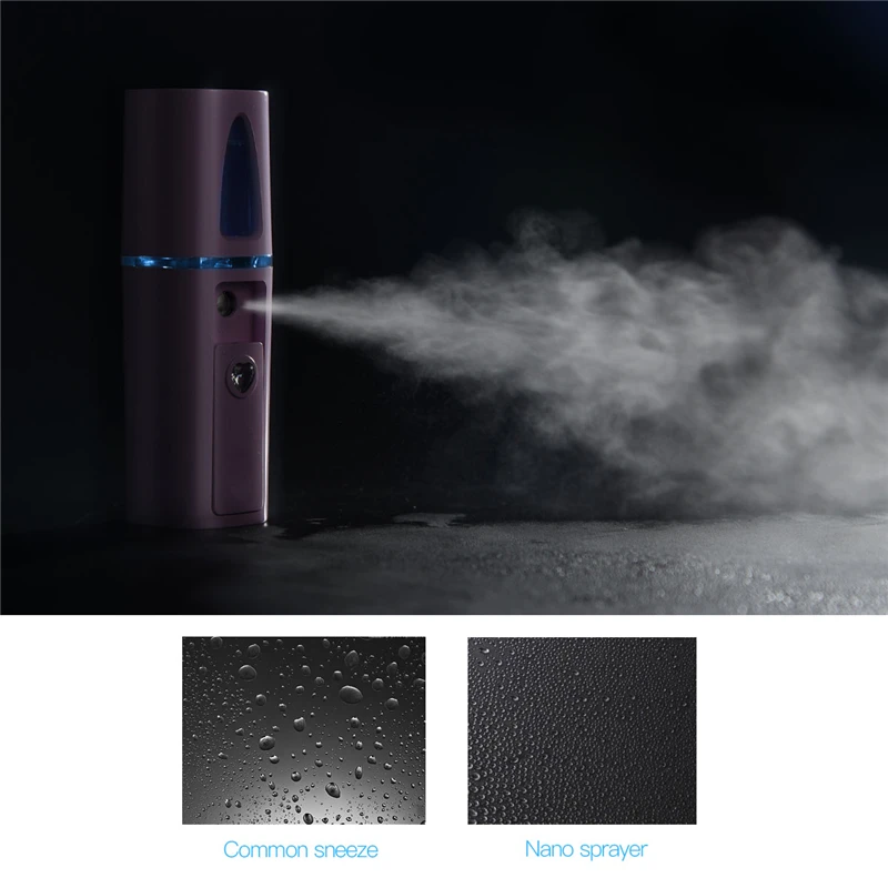 

Portable 15ML Spray Mist Facial Steamer USB Rechargeable Face Spray Skin Moisturizing Facial Cleasing Hydrating Beauty Care Tool
