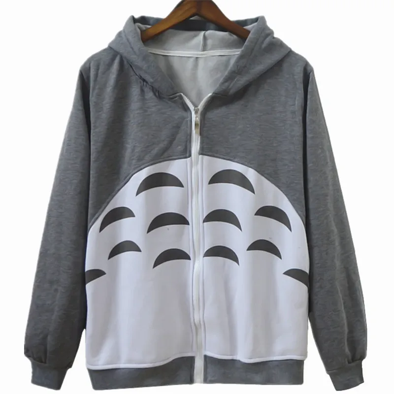 

Men Women Casual Anime My Neighbor Totoro Hoodies Zip up Fleece Winter Warm Sweatshirts Hoody Jacket Coat