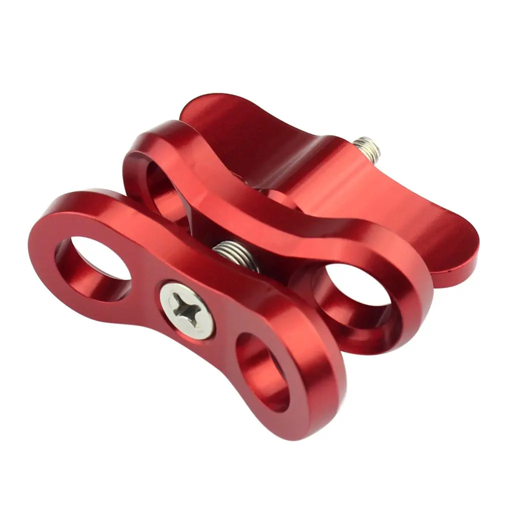 

CNC Butterfly Clip Clamp 2 Open Holes Diving Light Bracket Tripod Connector Ball Head Mount Adapter for Gopro Sports SLR Camera