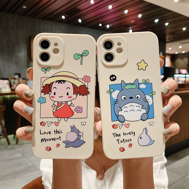 

Japanese Cartoon Characters Phone Cases for iPhone 12 Pro Max 11 Pro 13 Max X XS XR 6 7 8 Plus SE2020 12mini Soft Silicone Cover