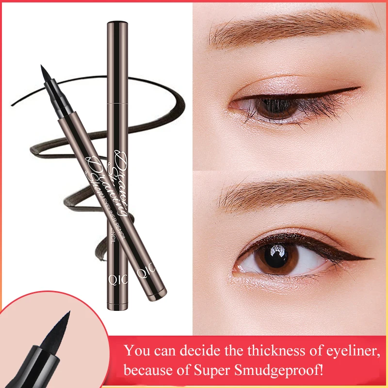 Карандаш супер водонепроницаемый черный с двойной головкой марки подводка для