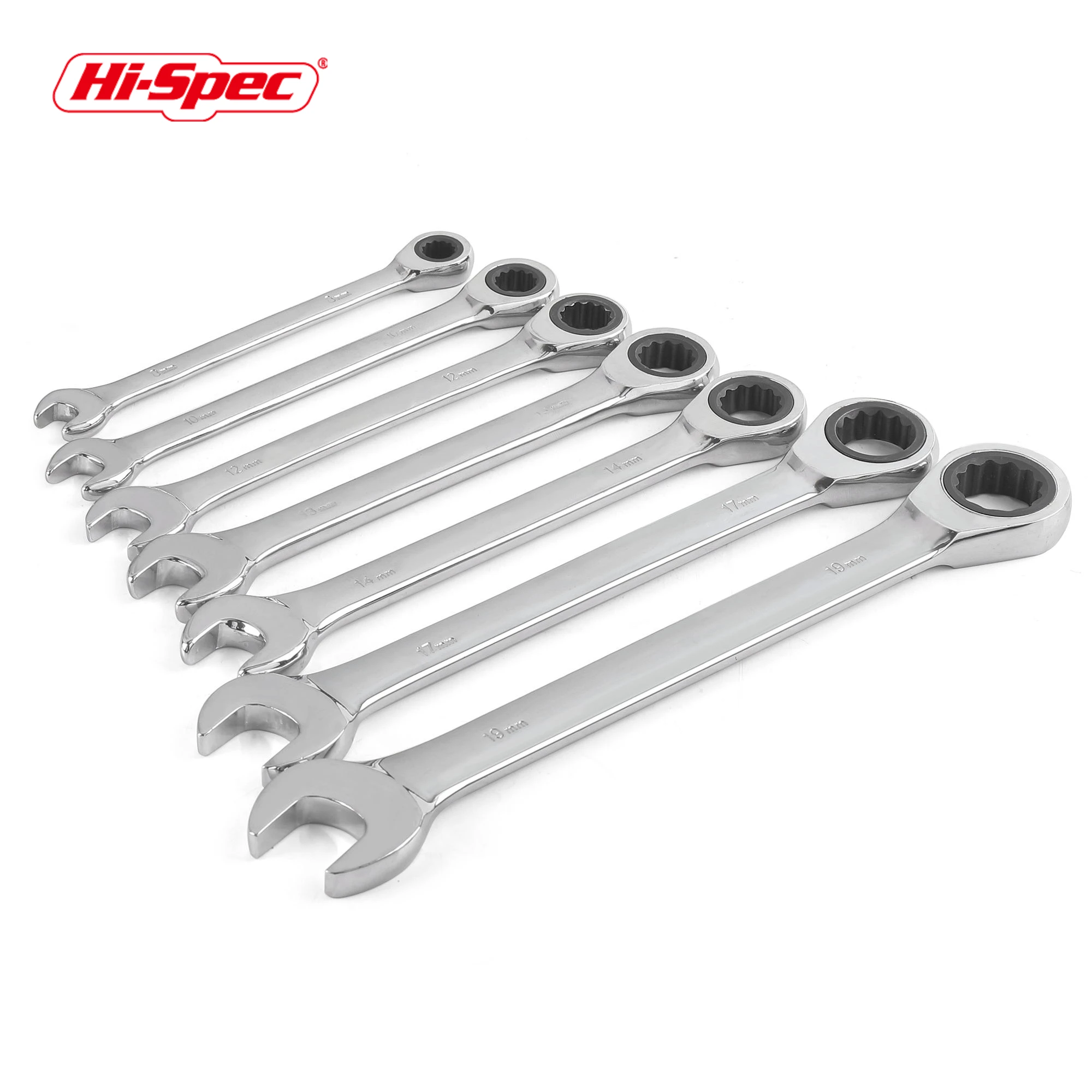 

Hispec 7 Piece High Quality CRV Ratchet Combination spanners Wrench set