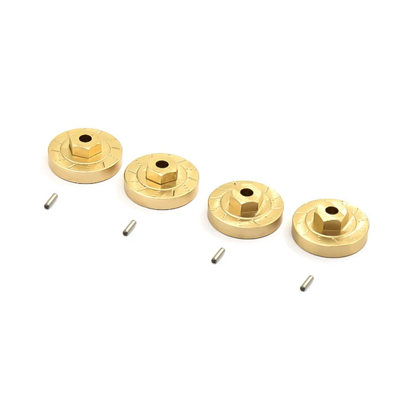 

FBIL-4Pcs Brass Brake Disc Wheel Hex Adapter Combiner for 1/24 RC Crawler Car Axial SCX24 90081 Upgrade Accessories Parts