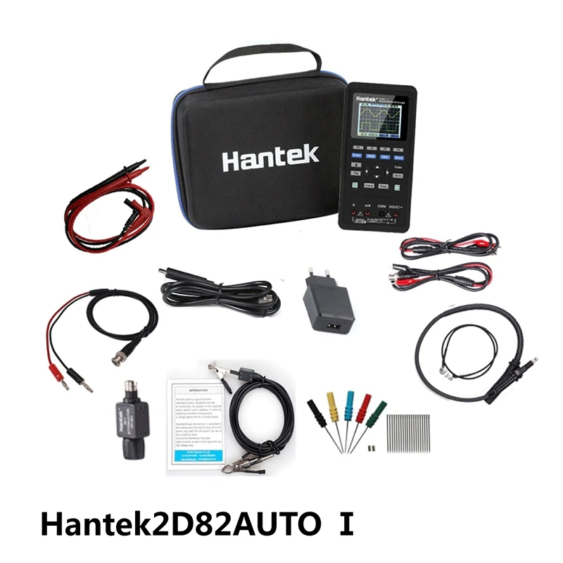 Hantek 2d82 Авто 4 в 1 Hantek 2 канала 80 МГц цифровой осциллограф+ источник сигнала+ Автомобильный диагностический+ USB мультиметр