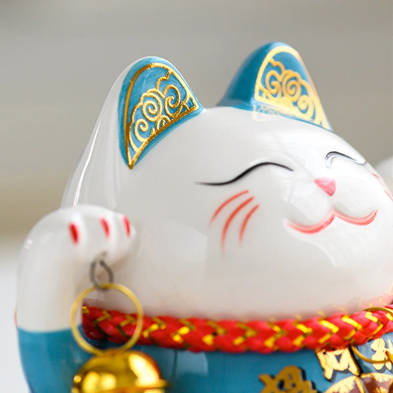 3 5 дюймовая керамическая копилка Манеки Неко счастливая кошка кот удачи