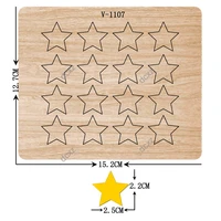 new star wooden dies cutting dies for scrapbooking multiple sizes v 1107
