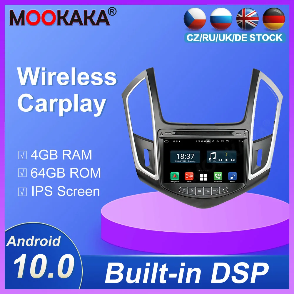 Android 10 0 DSP PX5 PX6 4G + 64 Гб мультимедийный плеер GPS-навигация для Chevrolet CRUZE 2015