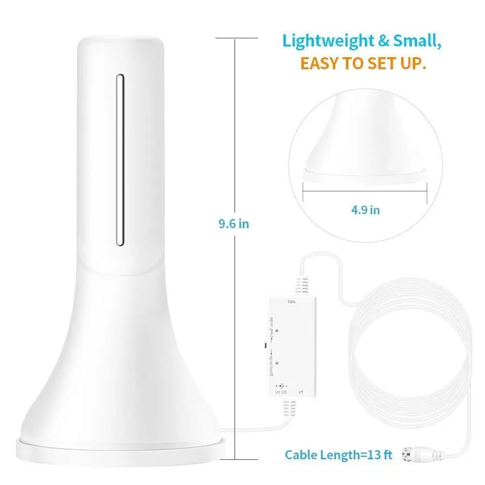 

2020 HDTV digital indoor antenna, amplified 150 miles, supports 4K 1080P and all TV digital antennas with signal boosters
