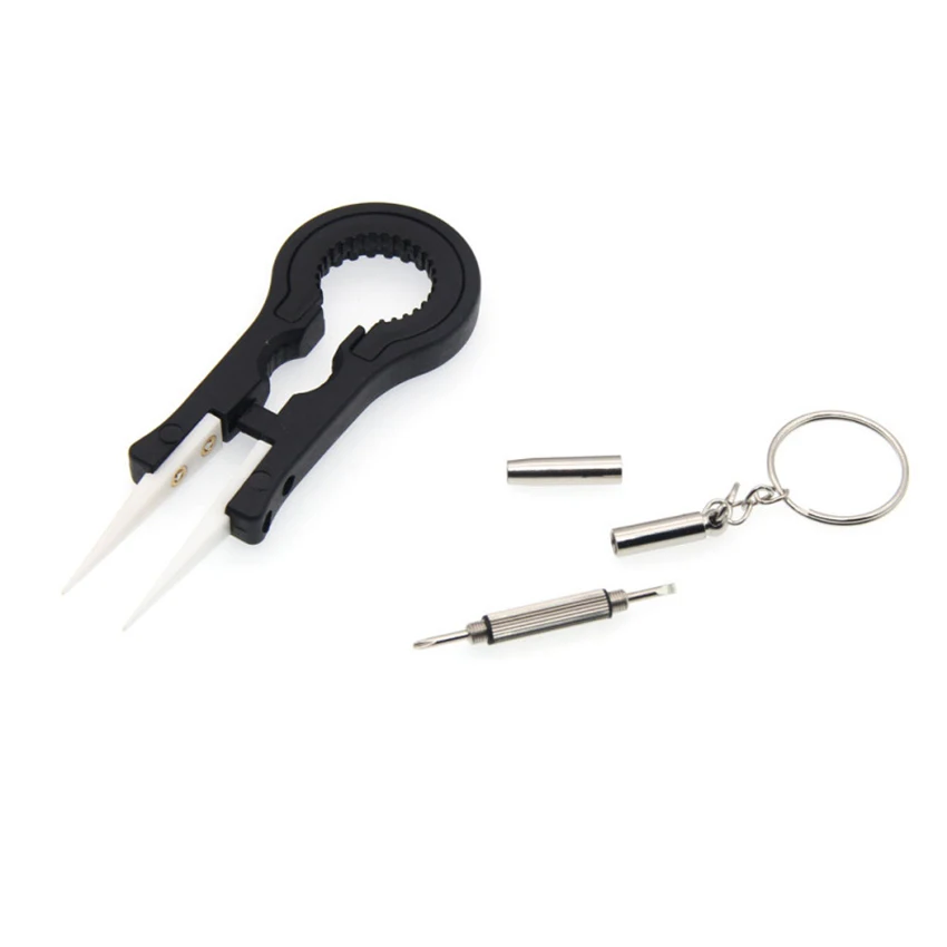 

DIY Electronic Cigarette Special Tool Multifunctional Tool Bag Wire Heaters Kit Ceramic Tweezers,Wire Rod,Pliers,Steel Brush