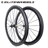 elitewheels 700c road bicycle carbon wheelset novatec a271 f372 hub pillar1423 spokes tubeless clincher tubular road bike wheels