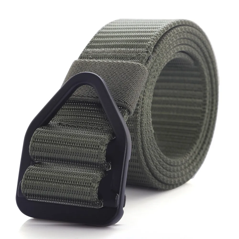 Green 1,5 ''тактический пояс для мужчин, пояс для боевых действий 125 см, Военный Спортивный Ремень, регулируемый охотничий аксессуар для спорта на открытом воздухе - Цвет: Green