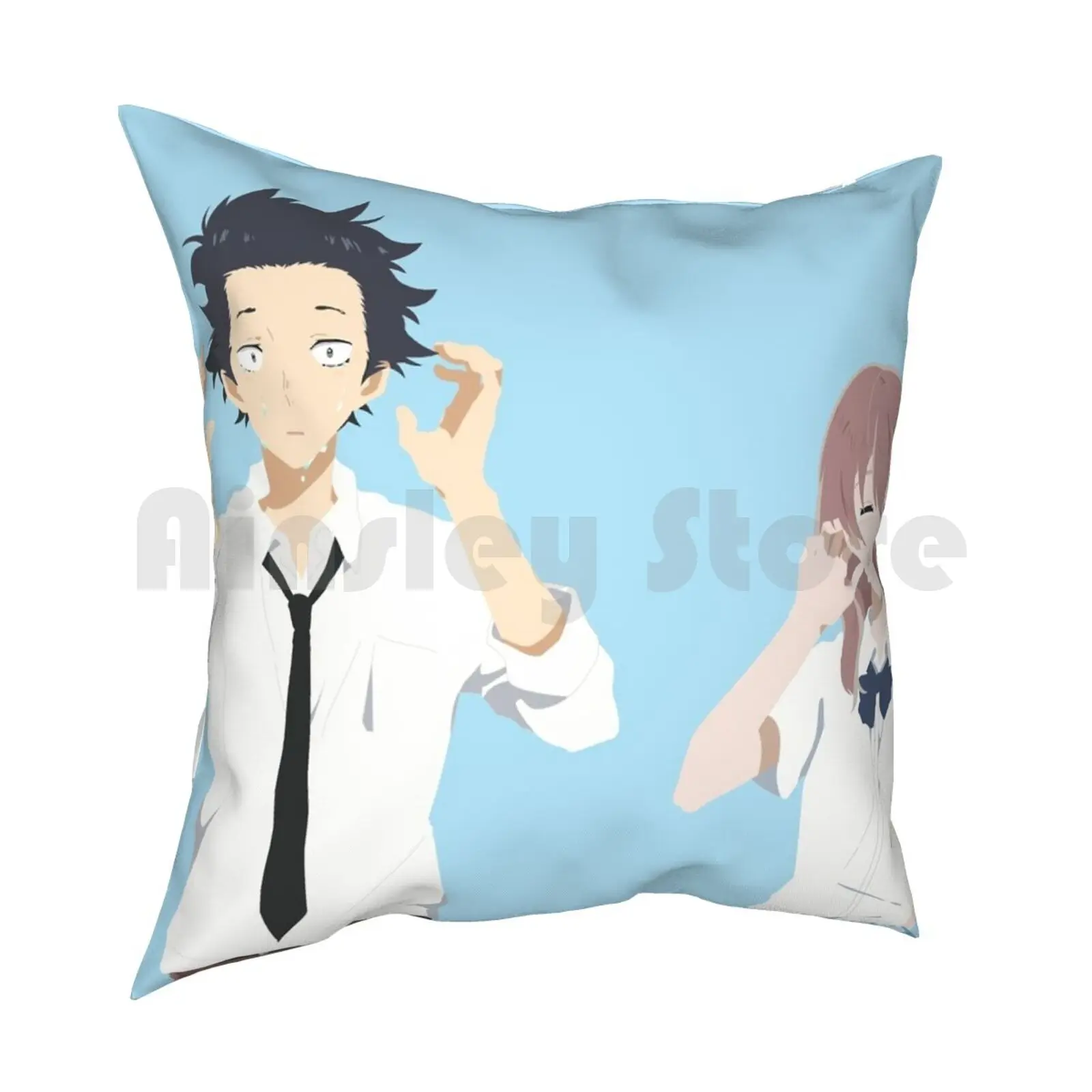 Koe No Katachi-Бесшумная Подушка с надписью &quotA&quot &quotлучшая парная Подушка&quot рисунком