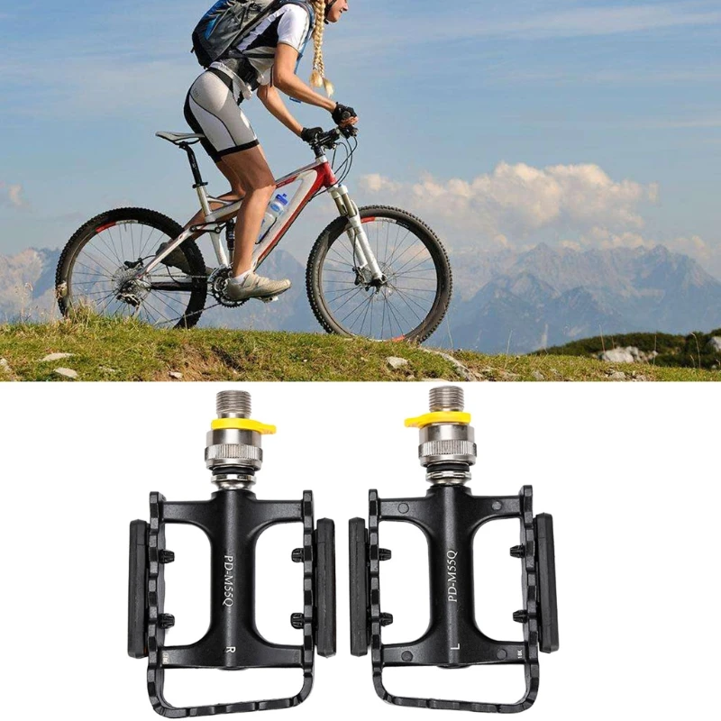 

Quick Release Bicycle Pedals Ultralight Aluminum Alloy MTB Mountain Bike Bearing Pedals Safety Reflective Pedal