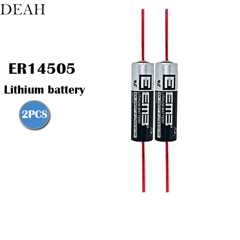 2 шт 3,6 V ER14505 14505 2400mah AA промышленная литиевая батарея LR6 R6P для PLC управления литий-ионные батареи с контактами