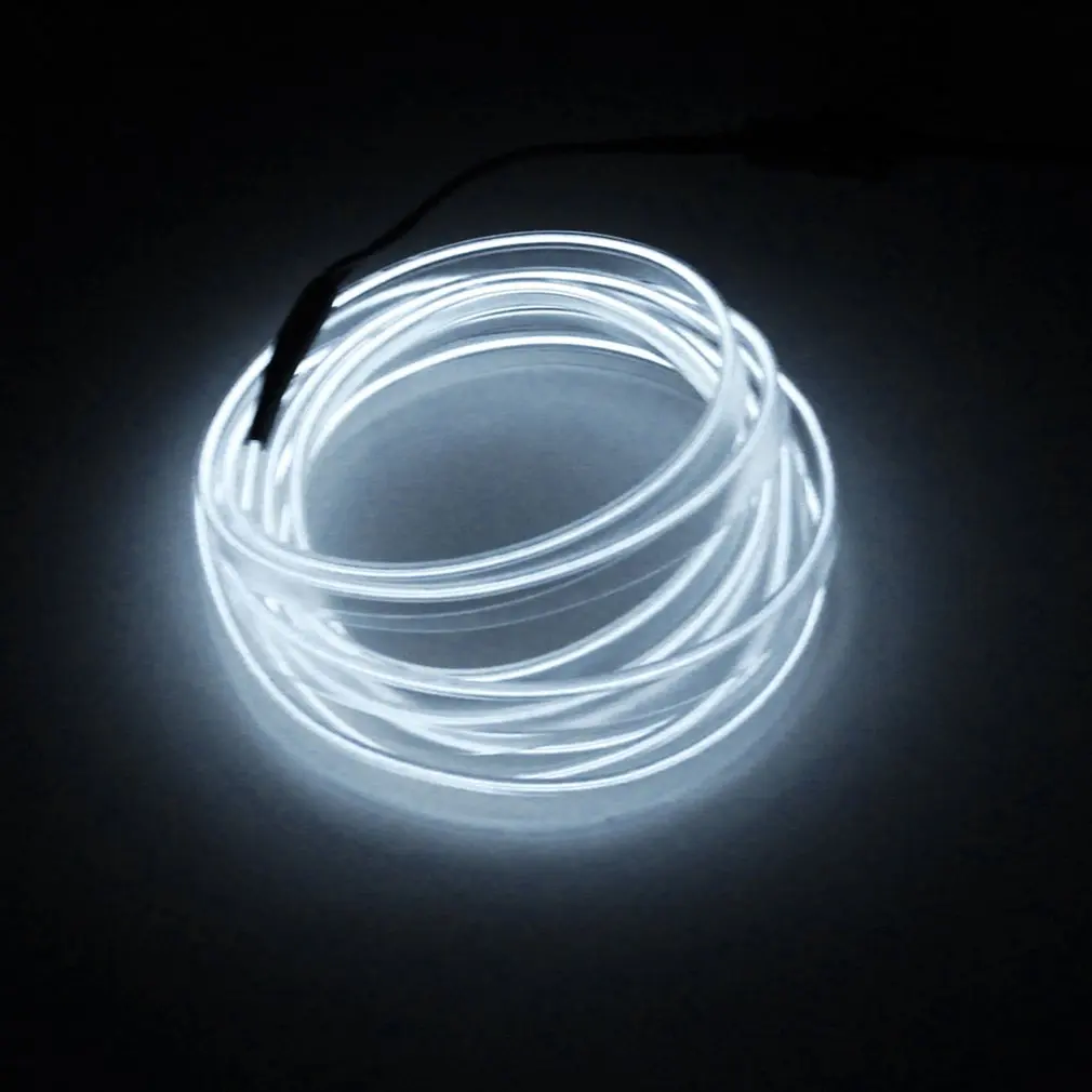 

Flexible LED EL Wire Neon Light Dance Party Car Decoration + Battery Case Controller Easy Installation Car Styling