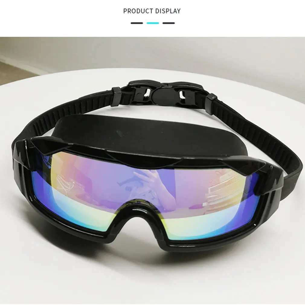 

Очки для плавания для детей, незапотевающие, с защитой от ультрафиолета, прозрачные, широкоугольные очки для плавания с затычками для детск...
