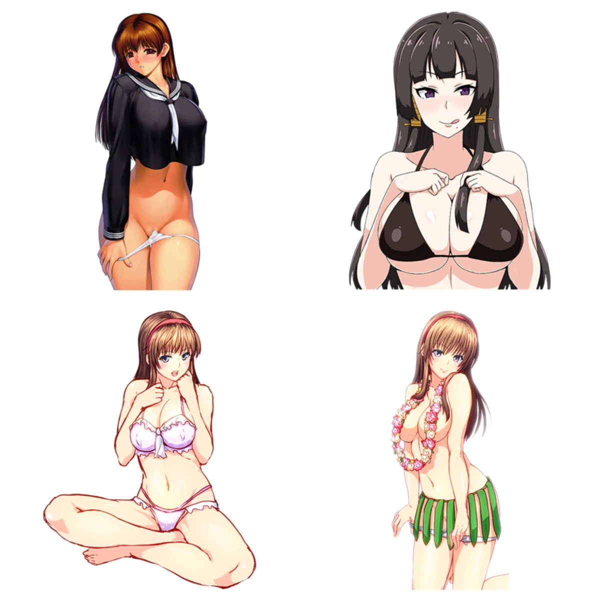 

Fine Car Stickers Sexy Student Girl Dead or Alive Kasumi Cartoon Window Car Sticker Anime JDM Vinyl Decal Scratch-proof Graphic