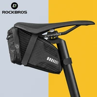 rockbros bicycle saddle bag 3d shell rainproof reflective shockproof cycling bike tube rear tail seatpost bag bike accessories