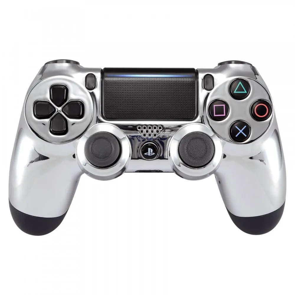 Хром Edition спереди Корпус Оболочка Чехол, запасных частей для Playstation 4 PS4 тонкий PS4 Pro JDM-040 JDM-030 JDS-030 контроллер