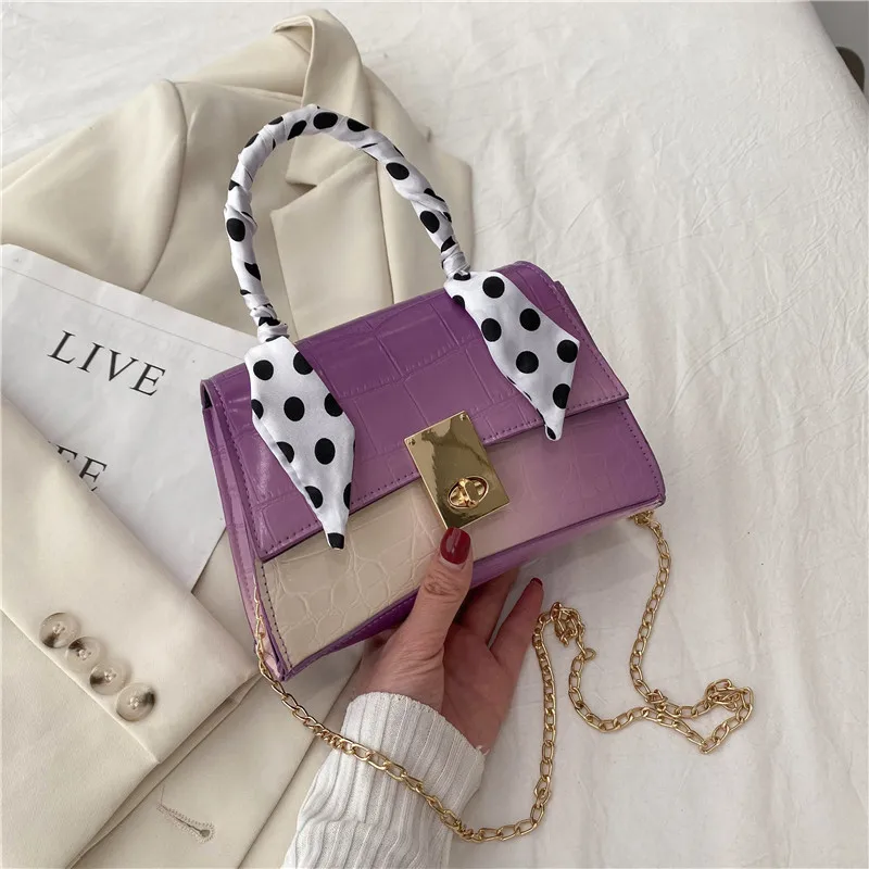 

2021 New Tide Handbag Bag Women's Shoulder Diagonal Ladies Bag Scarf Messenger Bag PU Leather Underarm Crossbody Bag