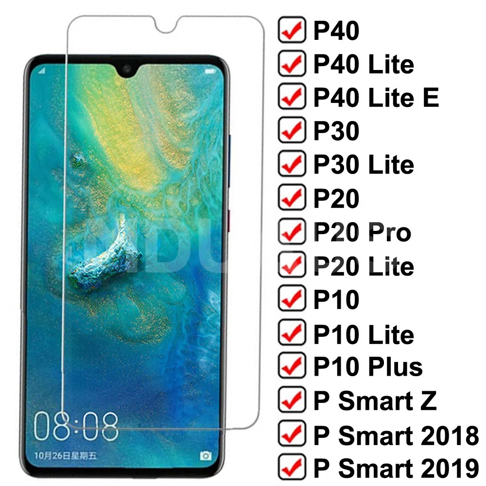 

9H Full Cover Tempered Glass For Huawei P30 P40 Lite P Smart Z 2019 Screen Protector Huawei P20 Pro P10 Lite Plus Glass Film
