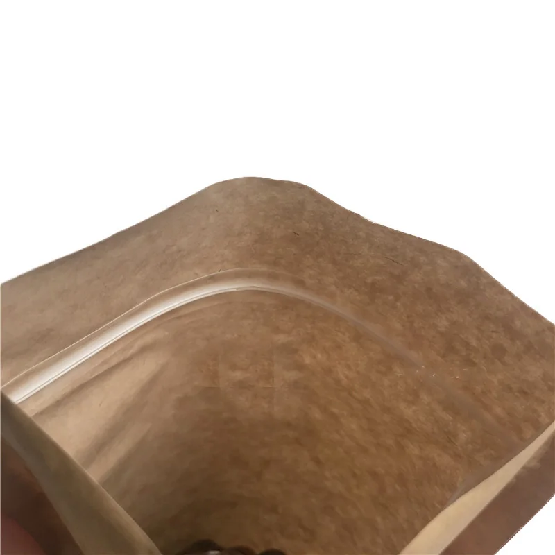 

500g Biodegradable Eco Friendly Packaging Bags Kraft Stand Up Pouches For Tea Snack