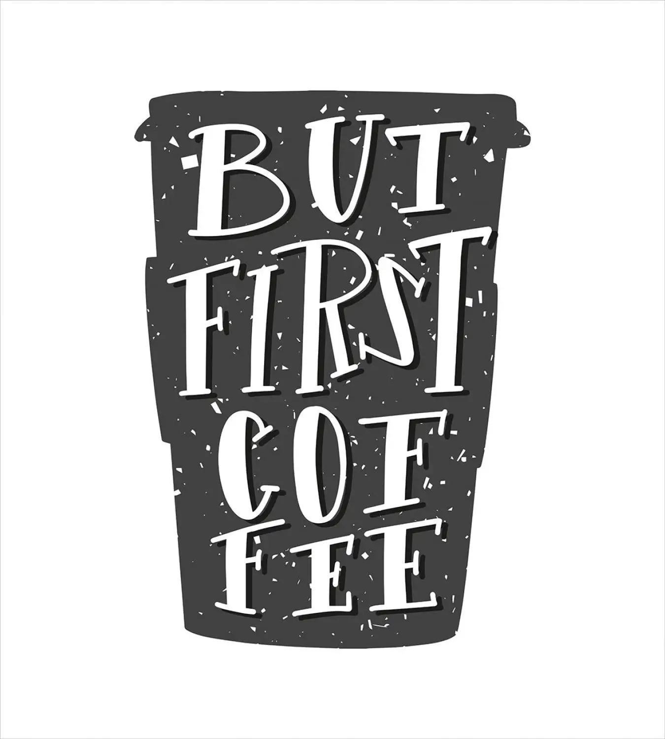 Но первый кофейный пододеяльник набор смешных надписей расположены на чашке