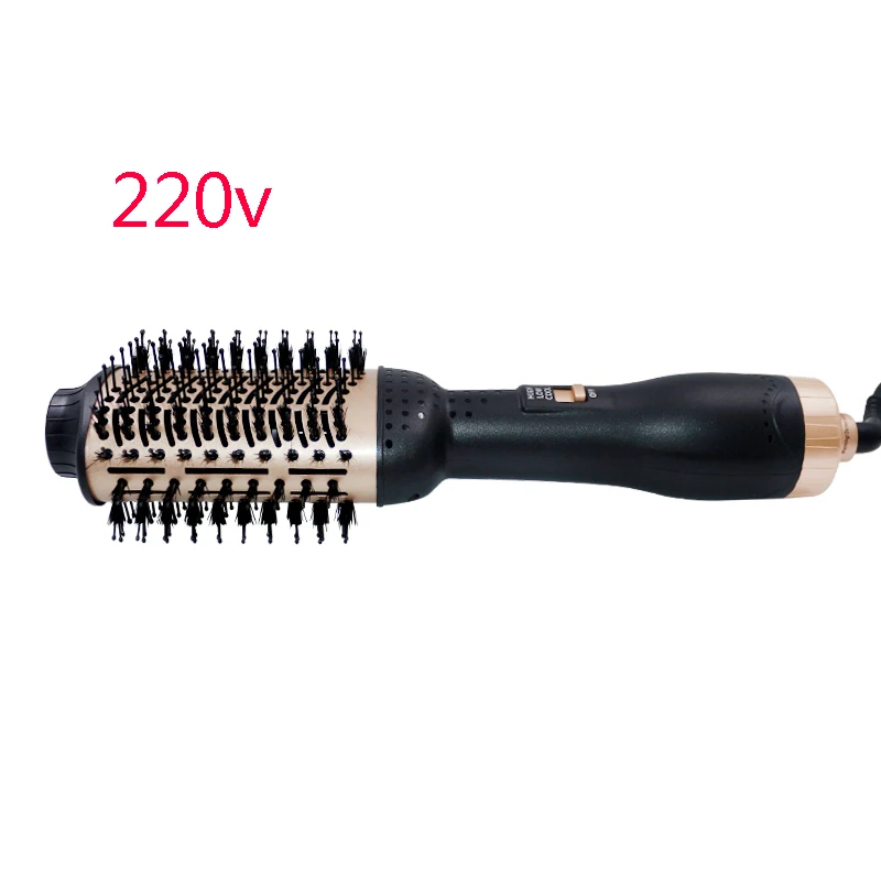 220-220v Золото горячий воздух холодный воздух щетка гребень кудрявые волосы сушилка 2 в 1 360 Вращение Многофункциональный Выпрямитель волос щипцы для завивки - Цвет: 220-220v