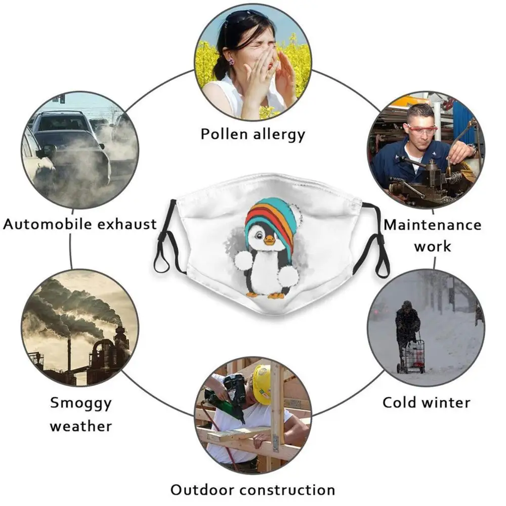 

Baby Penguin Design Anti Dust Filter Washable Face Mask Kids Penguin Penguins Emperor Penguin Fairy Penguin Baby Penguin