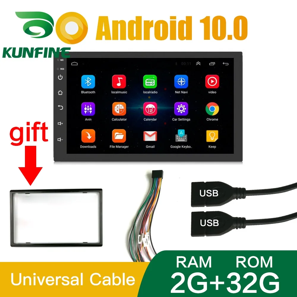 

2023 2 Din 2.5D Screen Android 10.0 Car radio Multimedia Video Player Universal Stereo GPS MAP For Volkswagen Nissan Hyundai