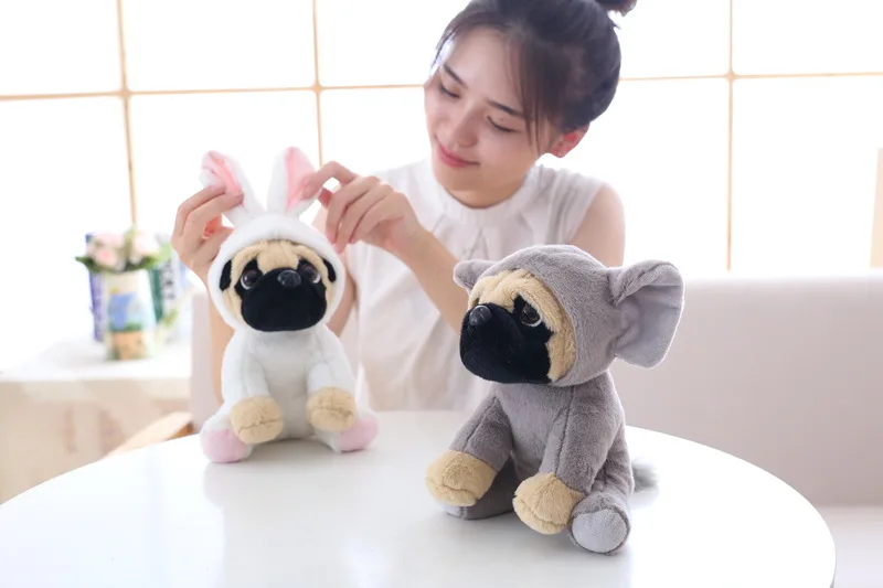 1 шт. креативная шляпа 8 дюймовая плюшевая игрушка мопса с костюмом разнообразие