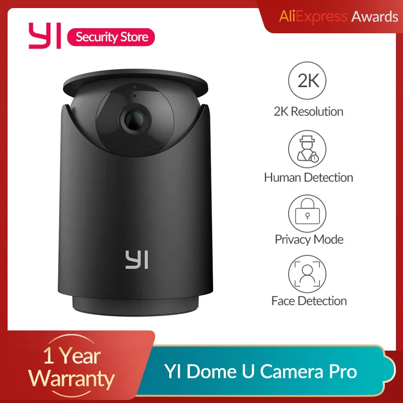 

YI Dome U Camera Pro 2K 3MP AI-Powered IP Cam Face Detection Privacy Mode Home Seccuity Two-Way Audio Cloud&SD Card Storage