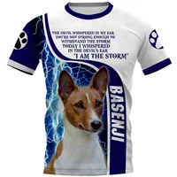basenji 3d printed dog t shirts for women for men summer casual tees daily short sleeve lovely t shirts o neck dropshipping