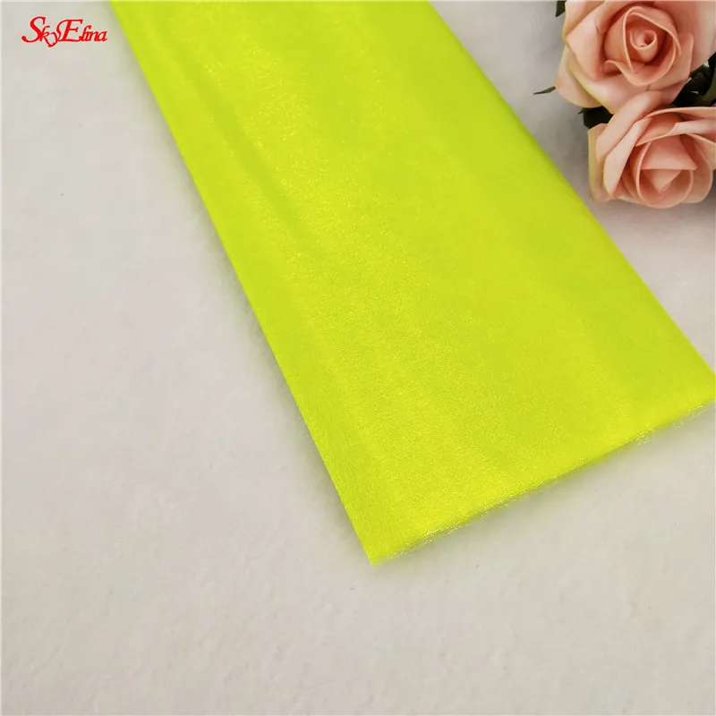 spring green Тюль в рулоне 15 см* 5 м, 48 см* 5 м, юбка-пачка из органзы, украшение для детского душа, Свадебная вечеринка, арка, аксессуары для дверей с цветами, 7zSH015 - Цвет: spring green